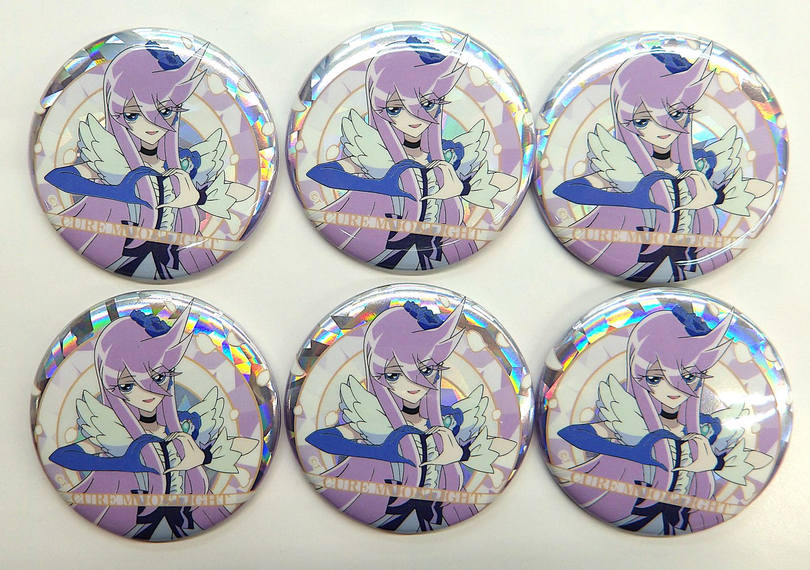 中古】ハートキャッチ プリキュア ホログラム 缶バッジ キュアムーン