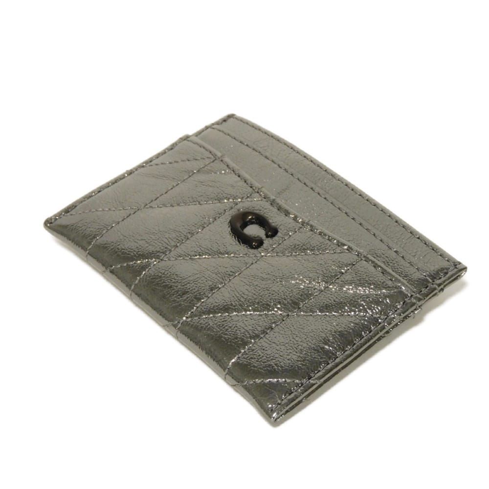  COACH コーチ エッセンシャル カードホルダー キルティング Cロゴ パスケース ♥ Ｃマーク メタリック カードケース CW 597 その他 小物