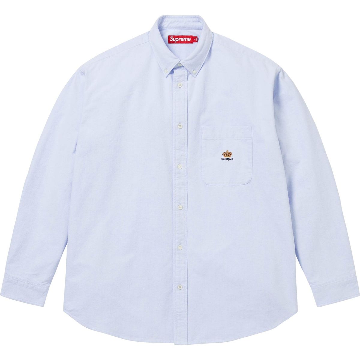 シュプリーム ルーズ フィット フランネル オックスフォード シャツ ライト ブルー - 25 FW L