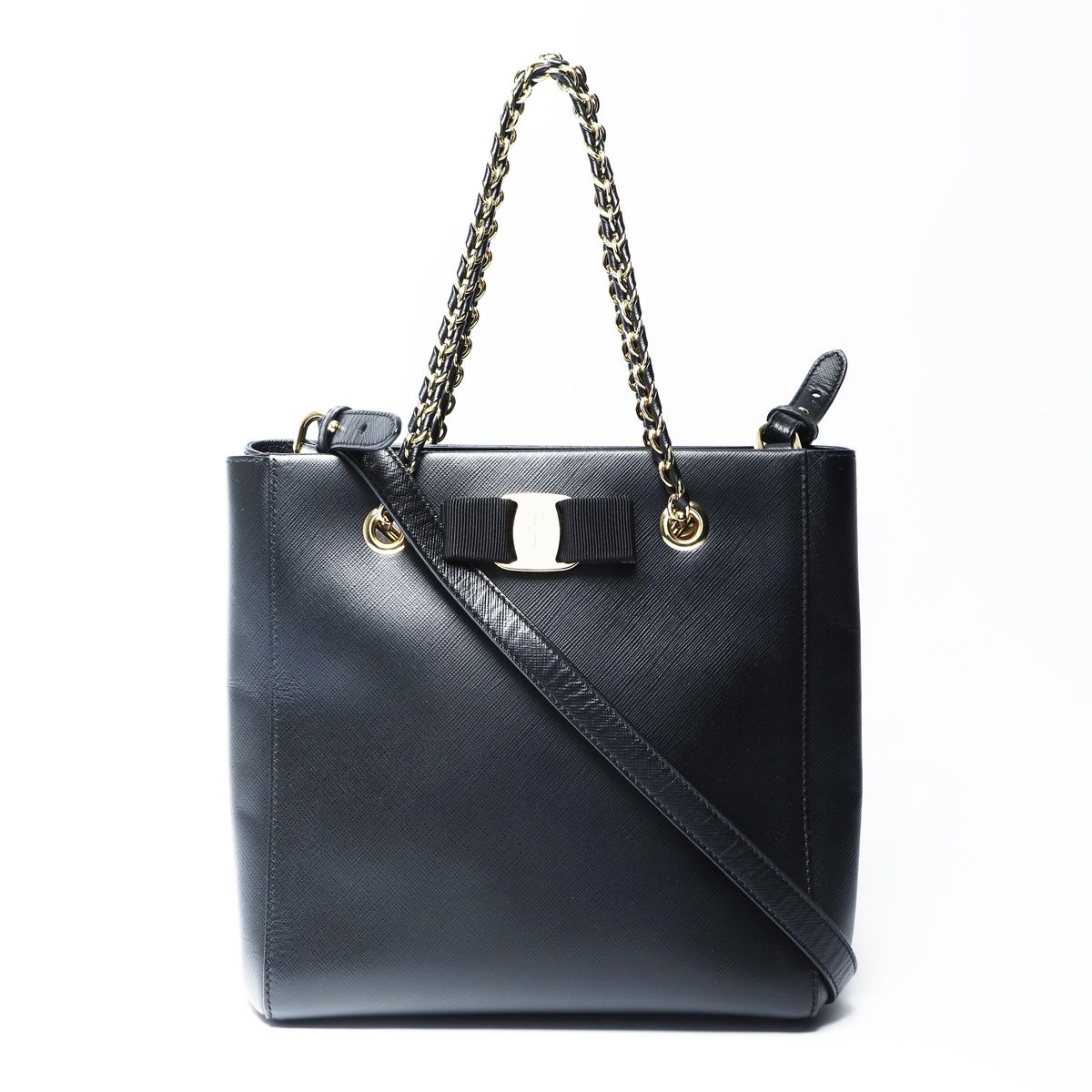 Salvatore Ferragamo サルヴァトーレフェラガモ ショルダーバッグ レザー ヴァラ 2 way チェーン