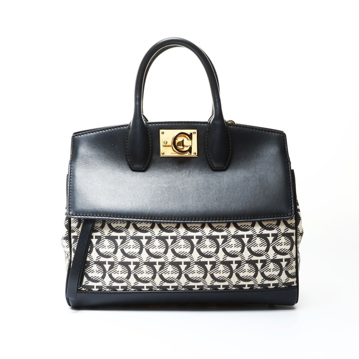 Salvatore Ferragamo サルヴァトーレフェラガモ ハンドバッグ ガンチーニ キャンバス