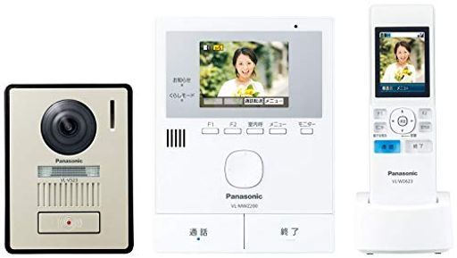 パナソニックワイヤレスモニター付きテレビドアホン30万画素LEDライト搭載どこでもドアホンVL-