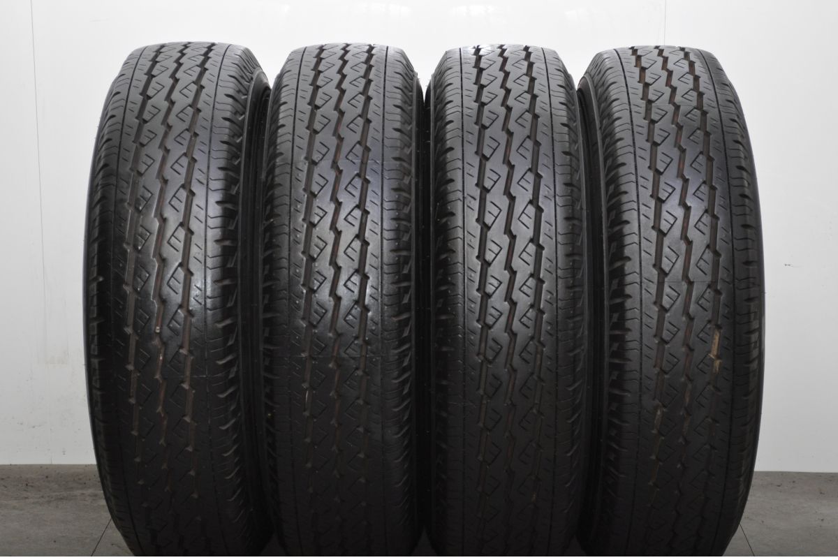  バリ溝 トヨタ ハイエース 15 in 6 J 35 PCD 139.7 ブリヂストン V 600 195|80 R 107|105 L LT レジアスエース ボンゴブローニイバン 15インチ タイヤ ホイールセット