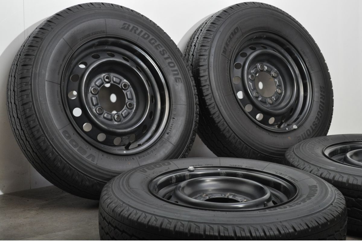 バリ溝 トヨタ ハイエース 15 in 6 J 35 PCD 139.7 ブリヂストン V 600 195|80 R 107|105 L LT レジアスエース ボンゴブローニイバン