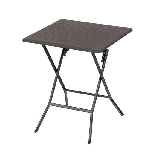 ベランダ用 アウトドア 折りたたみ式 武田コーポレーション Takedacorporation ブラウン62 x 62 73.5 cmウッド調ガーデン角テーブルUD-62 BR