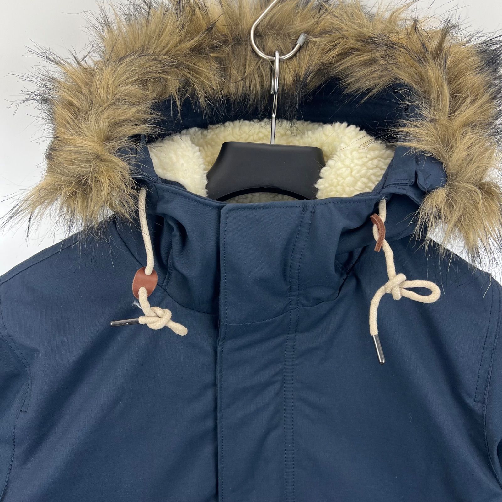 ABERCROMBIE&FITCH A&F Fur hoodie down coat XS アバクロ 