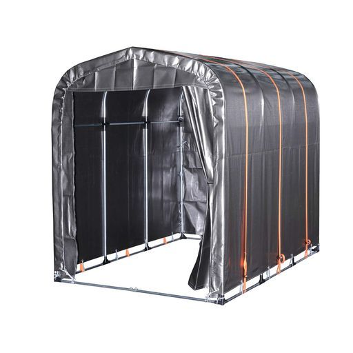 Nan-aCorporation サイクルハウスOUTDOORORANGE本体一式メタリックシルバーオレンジベルトバイク収納自転車倉庫アウトドア