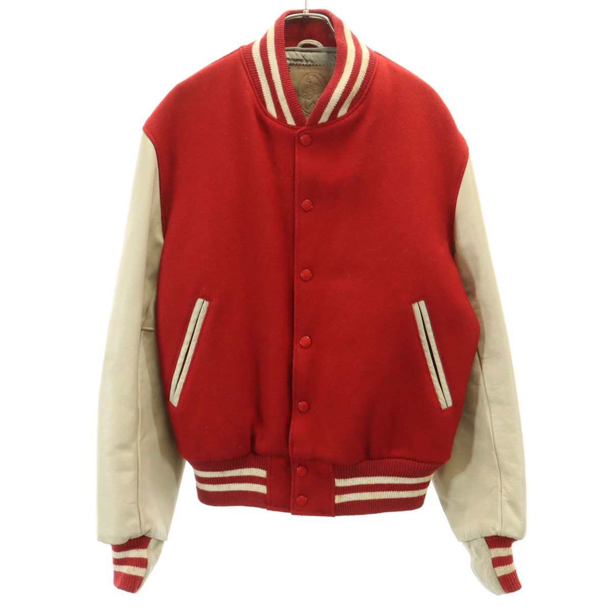 Golden Bear ゴールデンベア USA製 スタジャン M レッド メンズ 古着