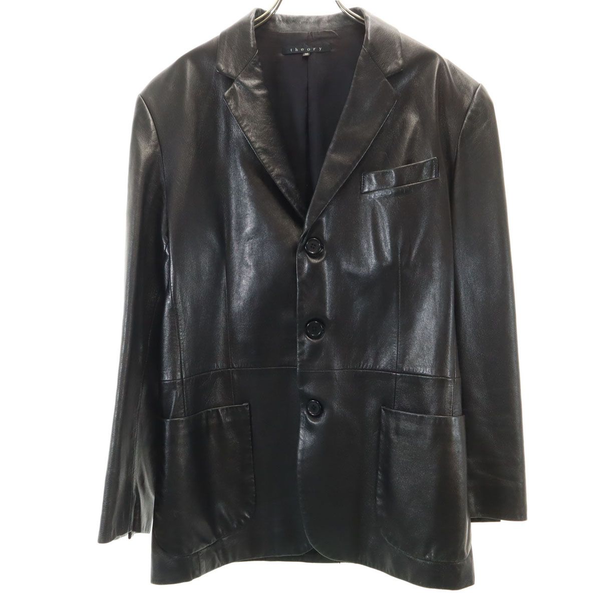 セオリー theory レザージャケット ブラック M 中古・古着通販】theory (セオリー) レザージャケット ブラック サイズ
