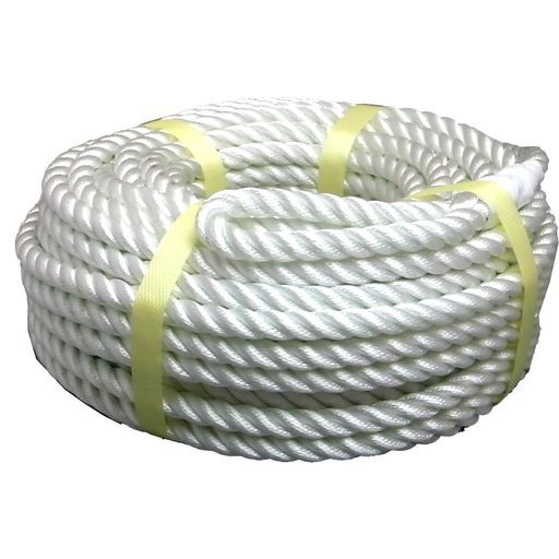 ウインチ用ナイロンロープ3打ち9 mmx 50 m両端アイ加工NR-3 STRAND-9-50