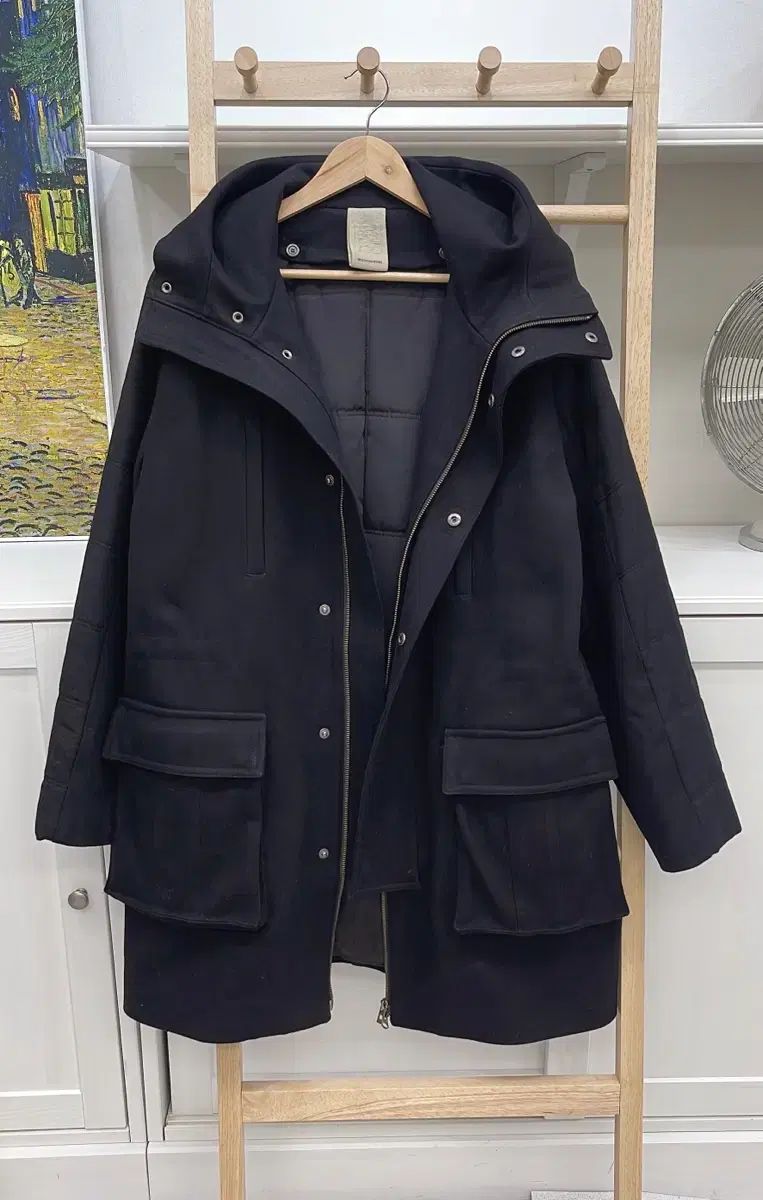 ウーヨンミ ハーフ ウール ダウンコート 48 状態良し