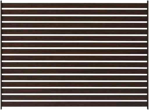 タカショーフェンス美WOOD木目調錆 キズに強いアルミ製幅120 cmx奥行2.5 cmx高さ89.4 cmスリムボーダーブラウンウッド目隠し庭ガーデンBEW-