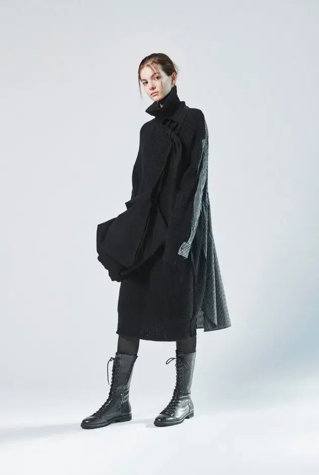  YOHJI YAMAMOTO ヨウジヤマモト タートルネック ニット Long ロング ONE PIECE 長袖 七分袖 その他