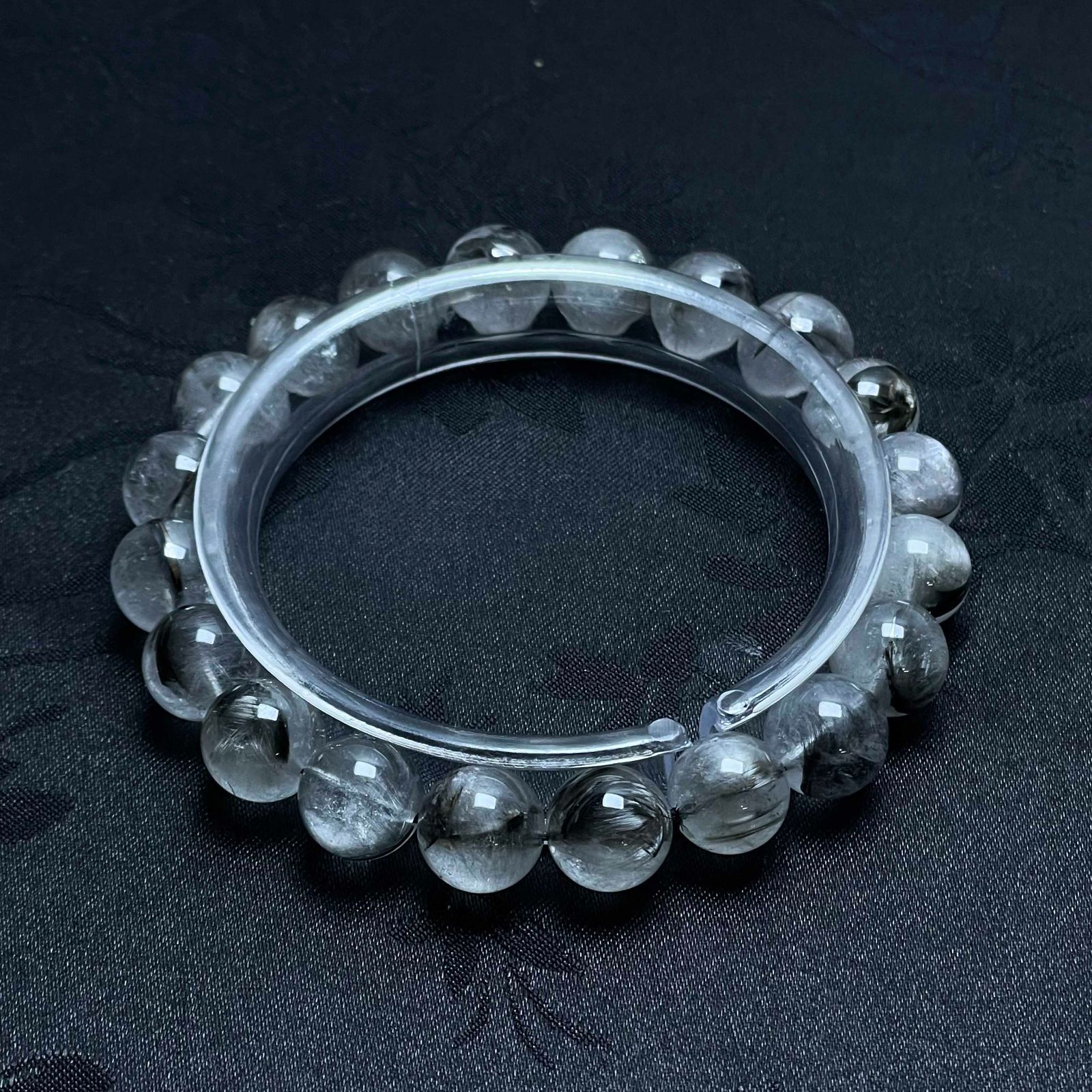 プラチナタイチンルチルクォーツ ブレスレット 9.7mm | STAGEMAKER.SE 