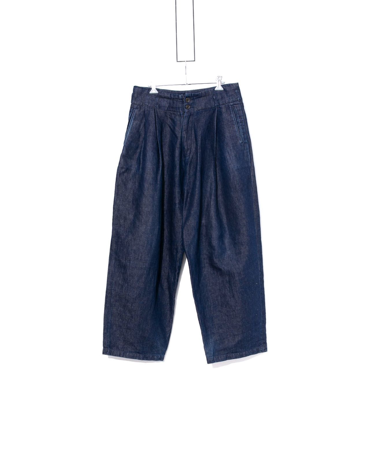 YANTOR ヤントル Linen Denim 1 2 tuck Pantsデニムパンツ