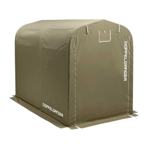 ドッペルギャンガー バイクガレージ奥行2500 mm屋外簡易車庫大型バイク ガレージ W 150 xL D 250 xH 185 cm DCC 538-KHカーキ