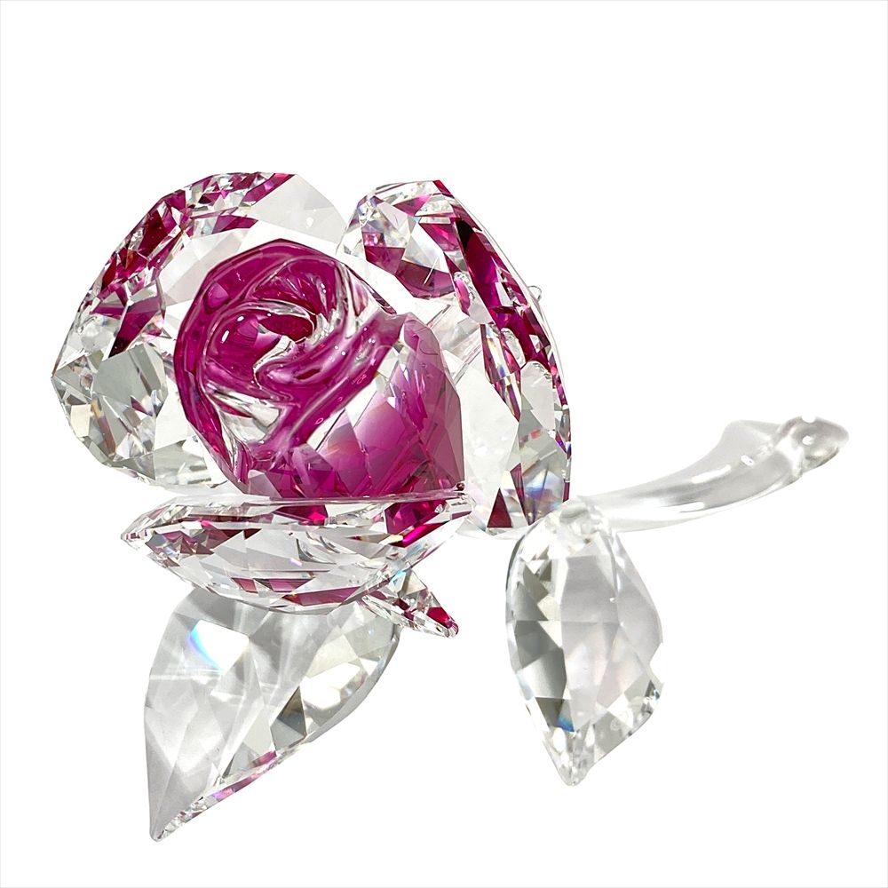 スワロフスキー SWAROVSKI ブロッサミングローズ ピンク オブジェ 置物