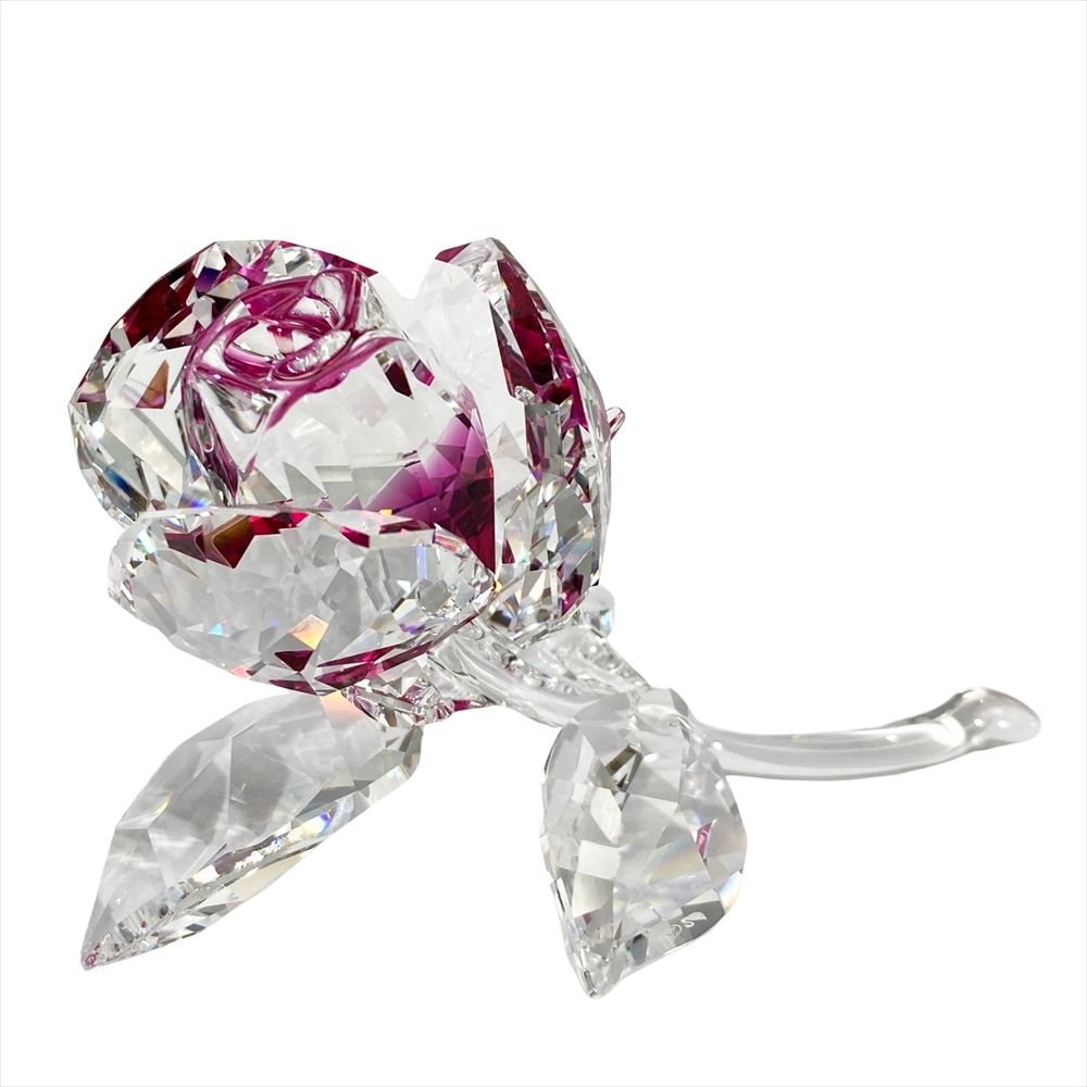 スワロフスキー SWAROVSKI ブロッサミングローズ ピンク オブジェ 置物