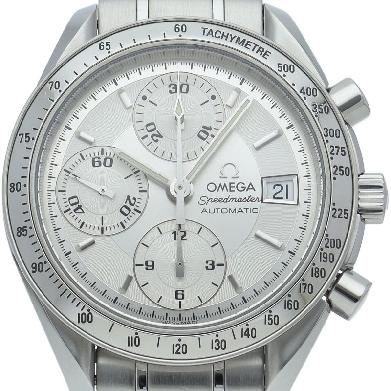 オメガ スピードマスターデイト クロノグラフ 39 mm 3513.30 SS メンズ時計 シルバー 仕上げ済