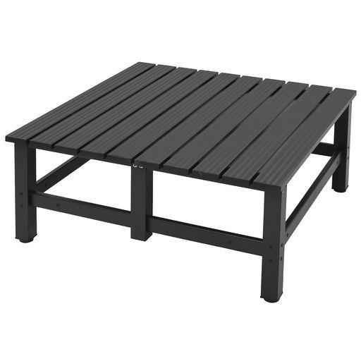 ガーデンマスター Gardenmaster アルミワイド縁台幅90 x奥行90 x高さ40 cmガーデンベンチガーデンチェアバルコニー軽量踏み台足場台デッキお庭ダークブラウンDXB-90