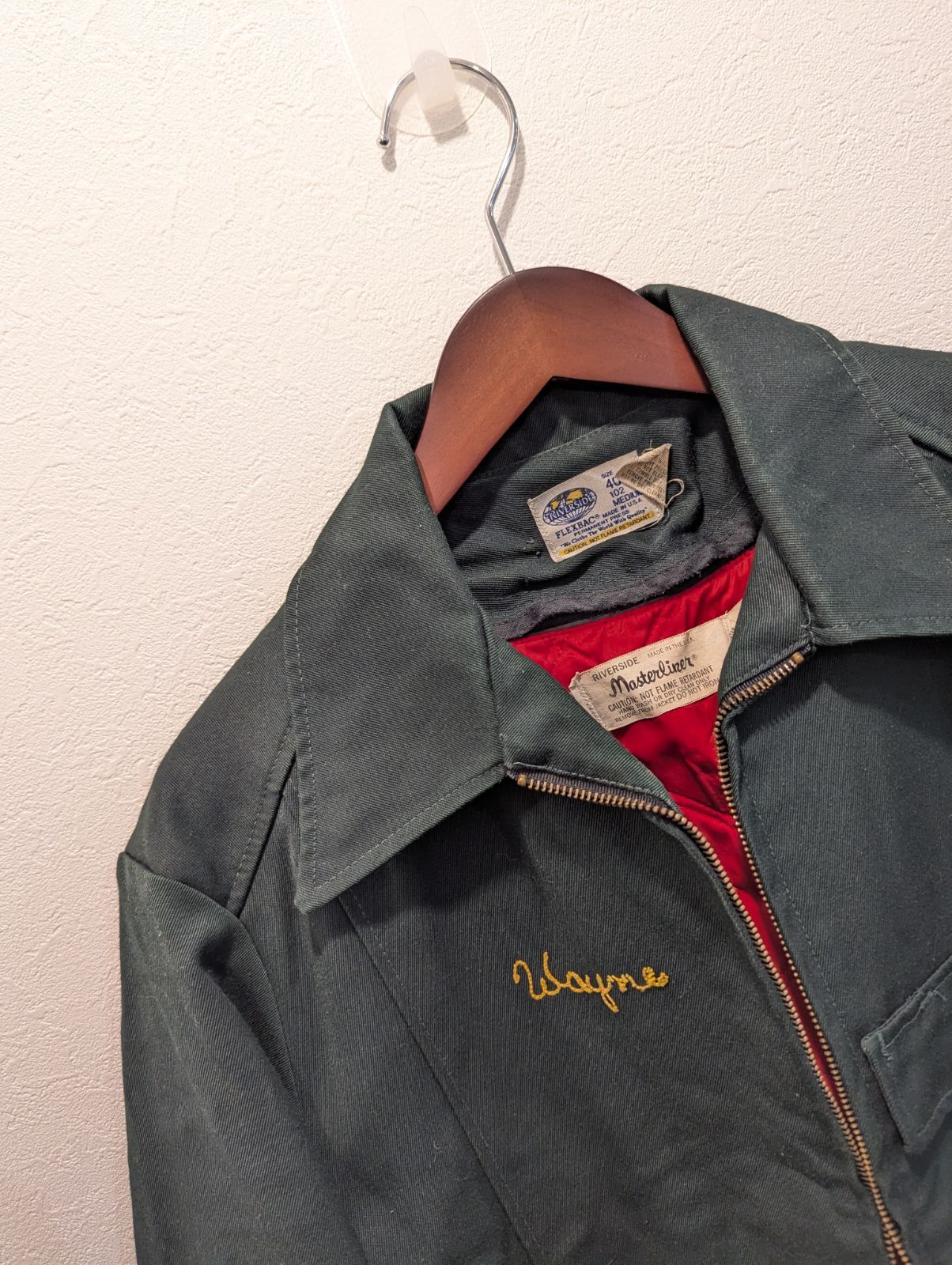 USA製 80〜90s RIVERSIDE FLEXBAC ワークジャケット ブルゾン ライナー