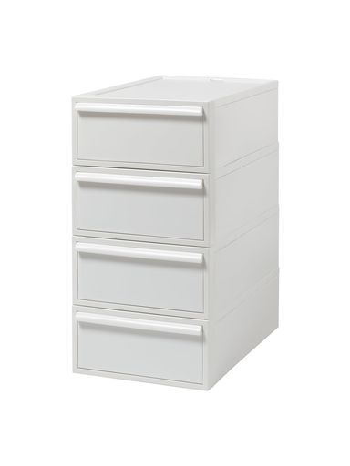 ライクイット like-it 収納ボックスクローゼットシステム引出し S 組オールホワイトCS-D 14 P奥行き52 cmクローゼット収納にピッタリ