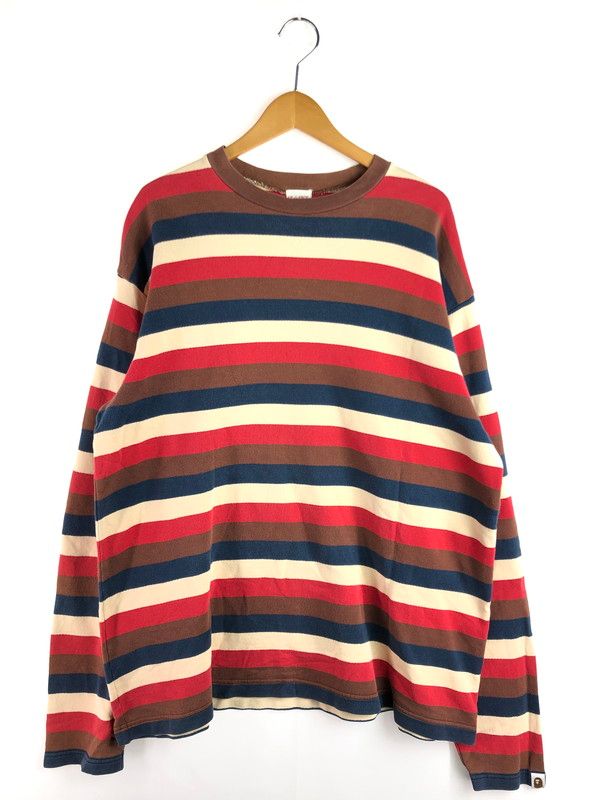 中古品】A BATHING APE アベイシングエイプ BORDER L/S T-SHIRT