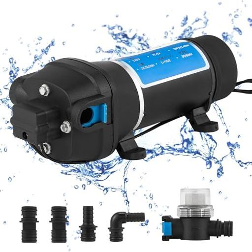NEWTRYダイヤフラム水ポンプ給水排水ポンプ家庭用水ポンプ12.5 L|min揚程25 m 35 Psi圧力スイッチ自吸式液体充填 キャンピングカー 家庭用水加圧吸い上げ排水大流量 110 V