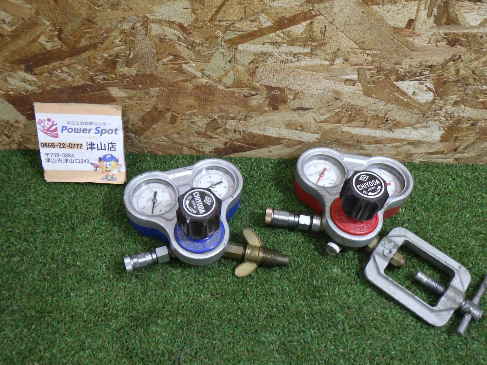 千代田 酸素 アセチレン レギュレータ 赤 青 動作未 品