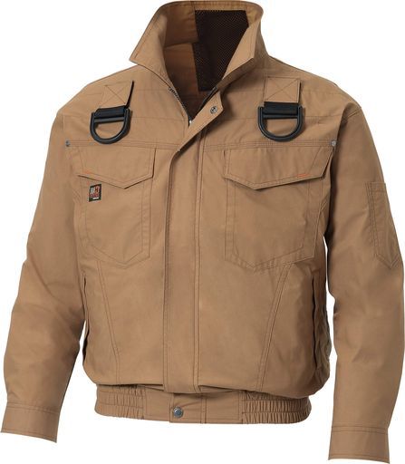 サンエス SUN-S 空調風神服フルハーネス用長袖ブルゾン キャメルL 服のみ
