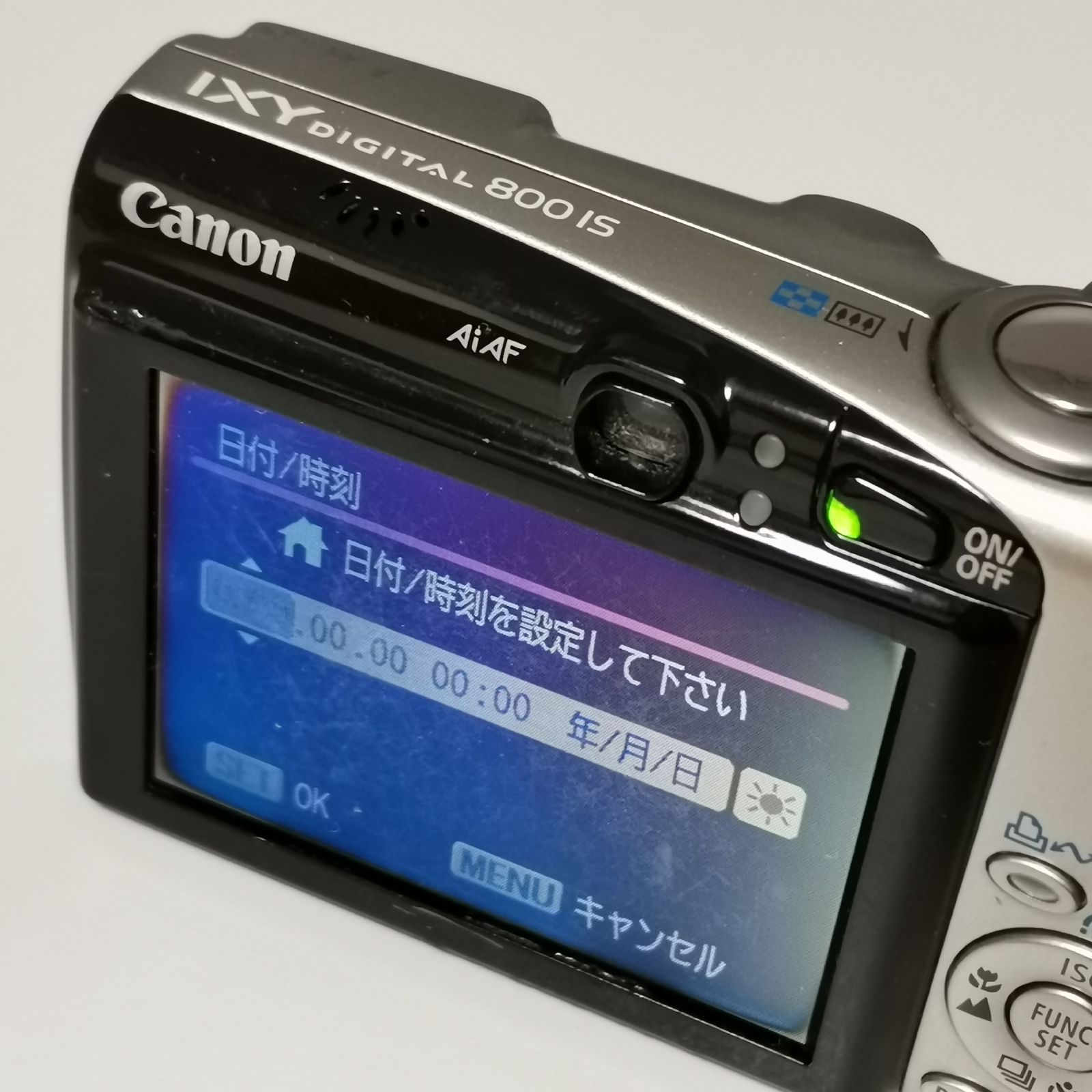 キャノン IXY digital 800 IS デジカメ PC1176 シルバー 動作確認済み