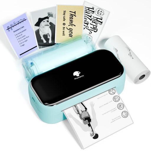 PhomemoM 03スマホ対応80 mmモバイルプリンターサーマルプリンター53 mm 80 mm用紙対応ポータブル型フォト印刷機メモ手帳ぷりんたー感熱ぷりんたー携帯から印刷Bluetooth接続