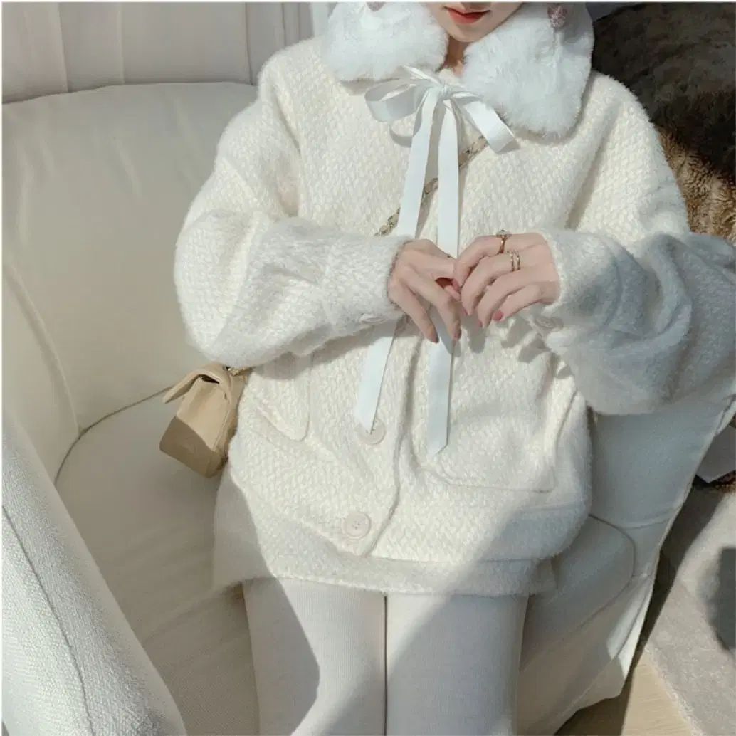 ワンセット13万 ソフトファーKARA 基本キルティングジャケット＆キルティングスカート セットアップ