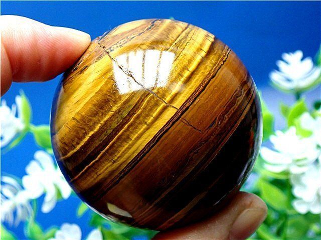 AAA級【金運UP】☆天然タイガーアイ丸玉YT6A1/29A16D - メルカリ