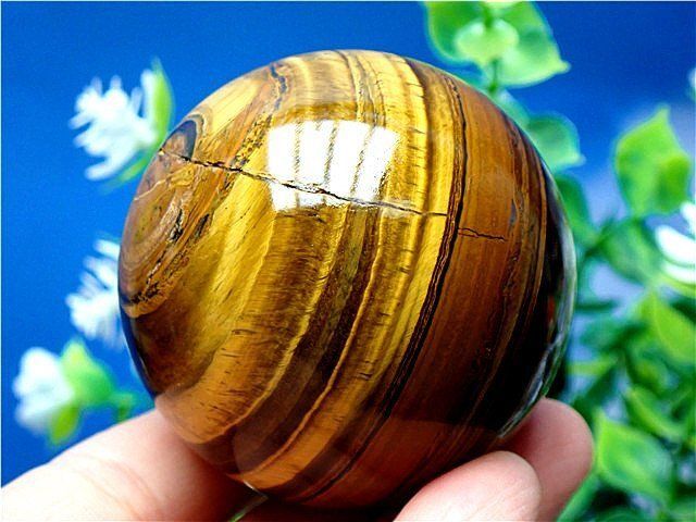 AAA級【金運UP】☆天然タイガーアイ丸玉YT6A1/29A16D - メルカリ