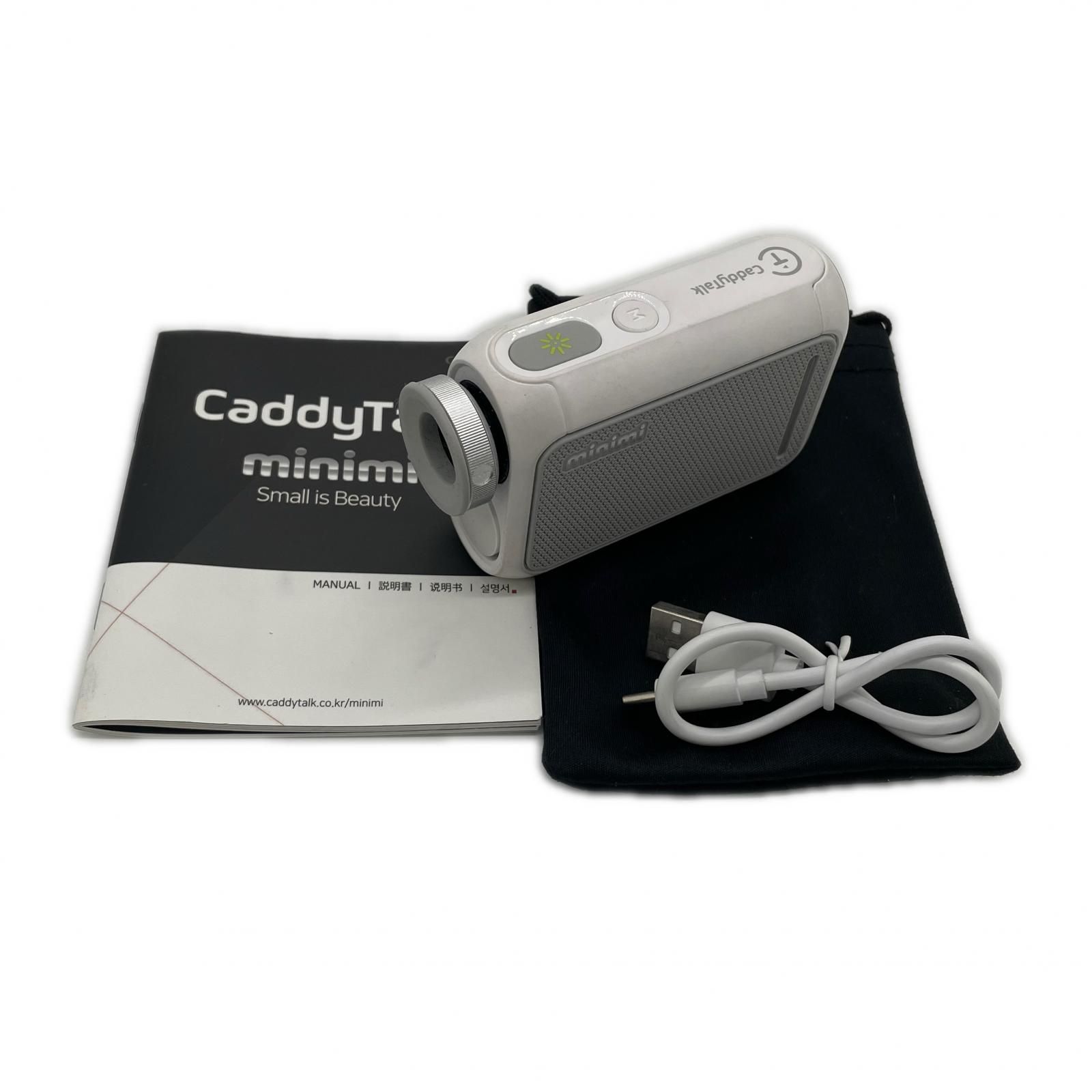 レーザー測定器 白 キャディートーク minimi ミニミ 距離計 小型 軽量 リモコン機能