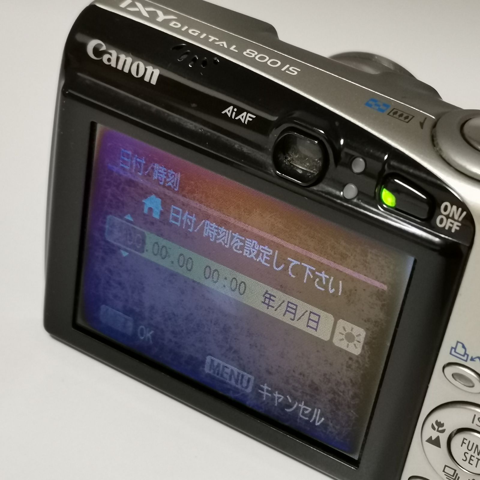 キャノン IXY digital 800 IS デジカメ PC1176 シルバー 動作確認済み