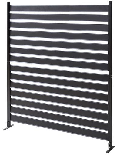 ガーデンマスター Gardenmaster アルミボーダーフェンス幅120 x高さ149 cmフェンス目隠しアルミルーバー衝立屋外日よけ組立簡単ダークブラウンKABF-120 H