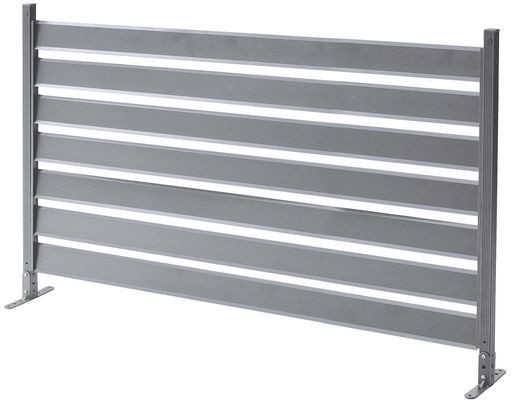 ガーデンマスター Gardenmaster アルミボーダーフェンス幅120 x高さ79 cmフェンス目隠しアルミルーバー衝立屋外日よけ組立簡単グレーKABF-120