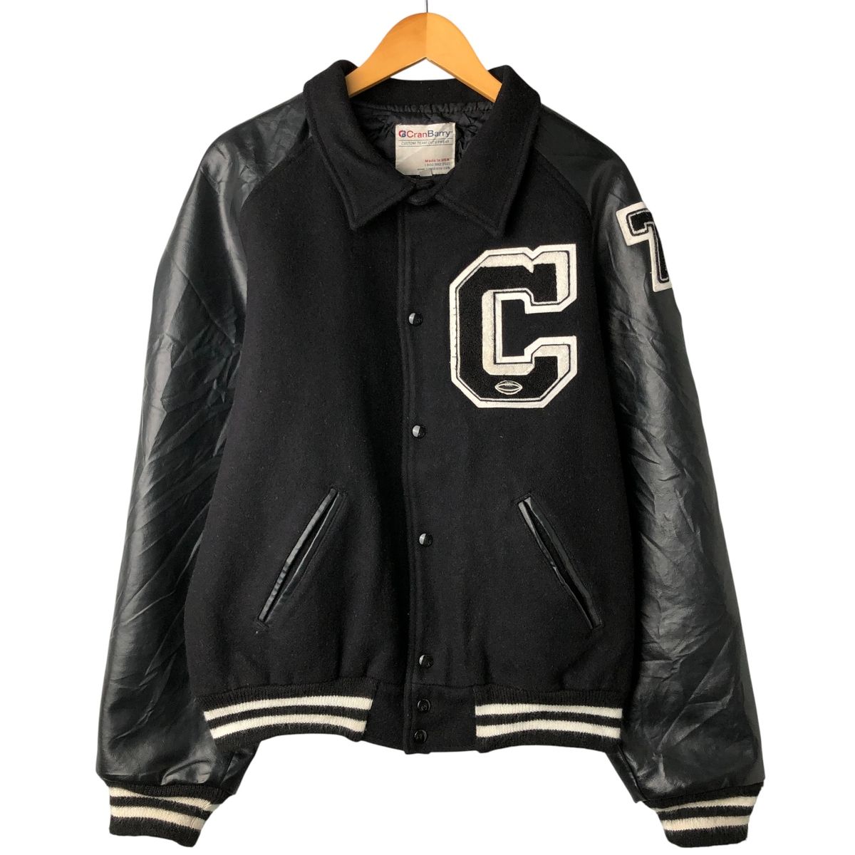 古着 Cran Barry ウールスタジャン アワードジャケット バーシティジャケットバーシティジャケット メンズXL相当|eaa 605554