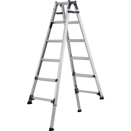 アルインコ伸縮脚付きはしご兼用脚立 踏ざん幅60 mm 各脚441 mm伸縮