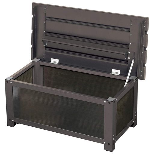 ガーデンマスター Gardenmaster ステップストッカー幅74 x奥行36 x高さ32 cmアルミ天板ベンチストッカーベランダバルコニー軽量踏み台玄関台お庭ガーデンマスターダークブラウンKSS-74 H