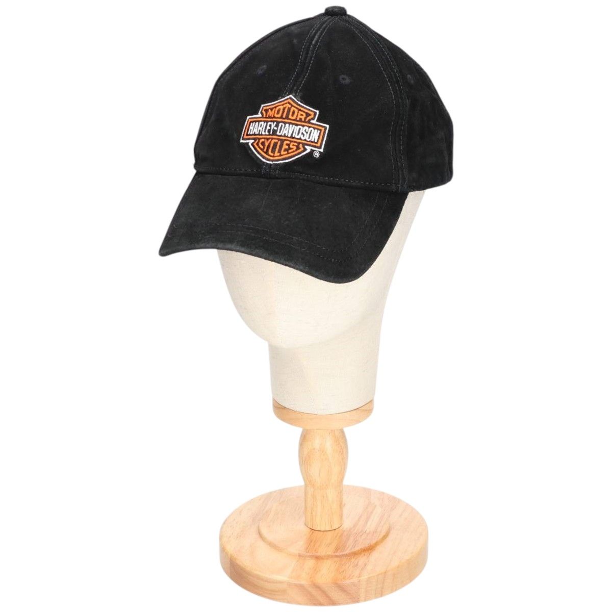古着 ハーレーダビッドソン Harley-Davidson スエード レザーキャップ フリーサイズ相当|gaa 006415