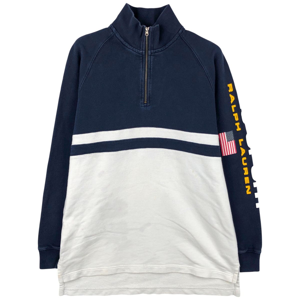 古着 90年代 ラルフローレン Ralph Lauren POLO SPORT ポロスポーツ ハーフジップスウェットシャツ トレーナー メンズXL相当|eaa 606042