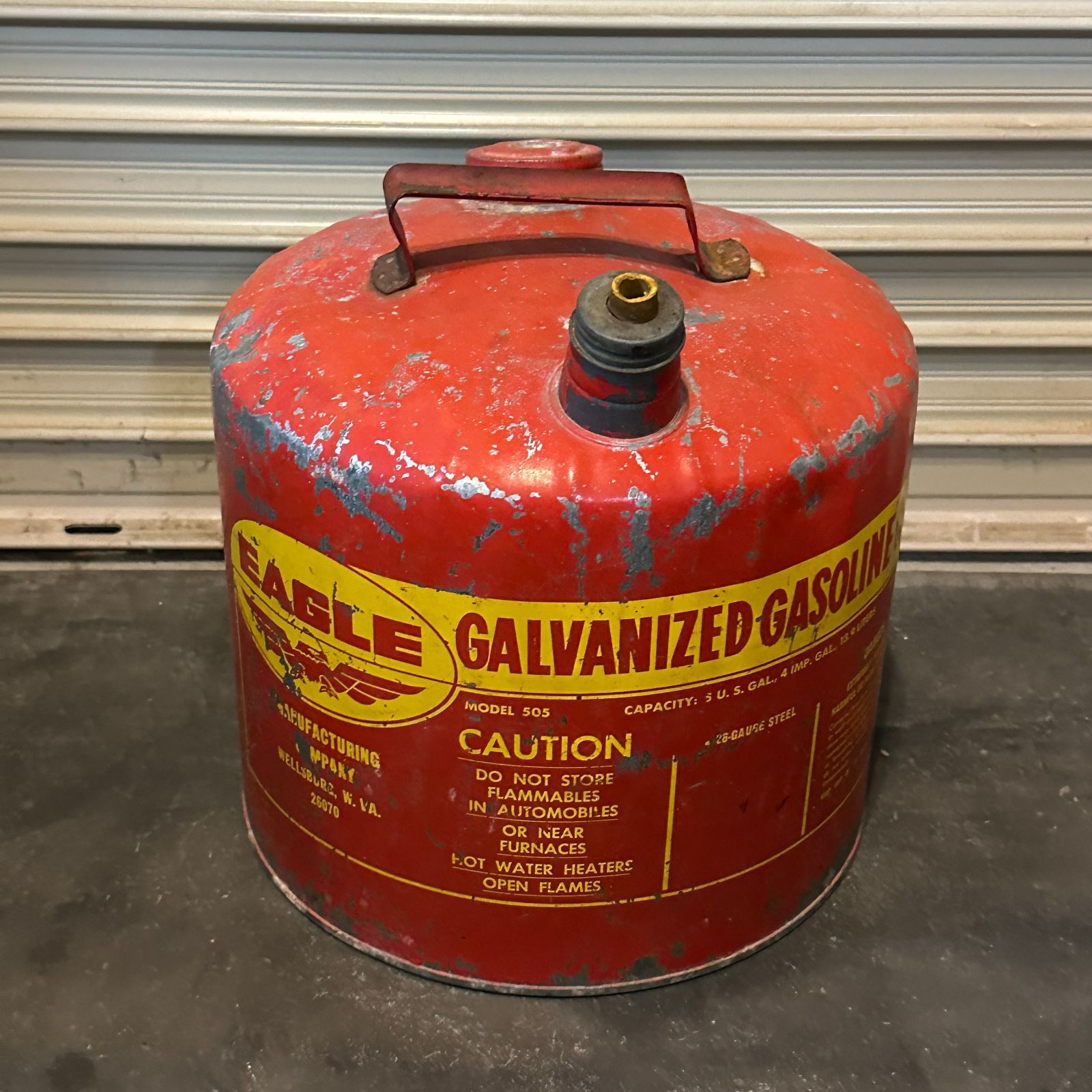 EAGLE製 ヴィンテージ ガルバナイズド ガソリン缶 オイル缶 5ガロン