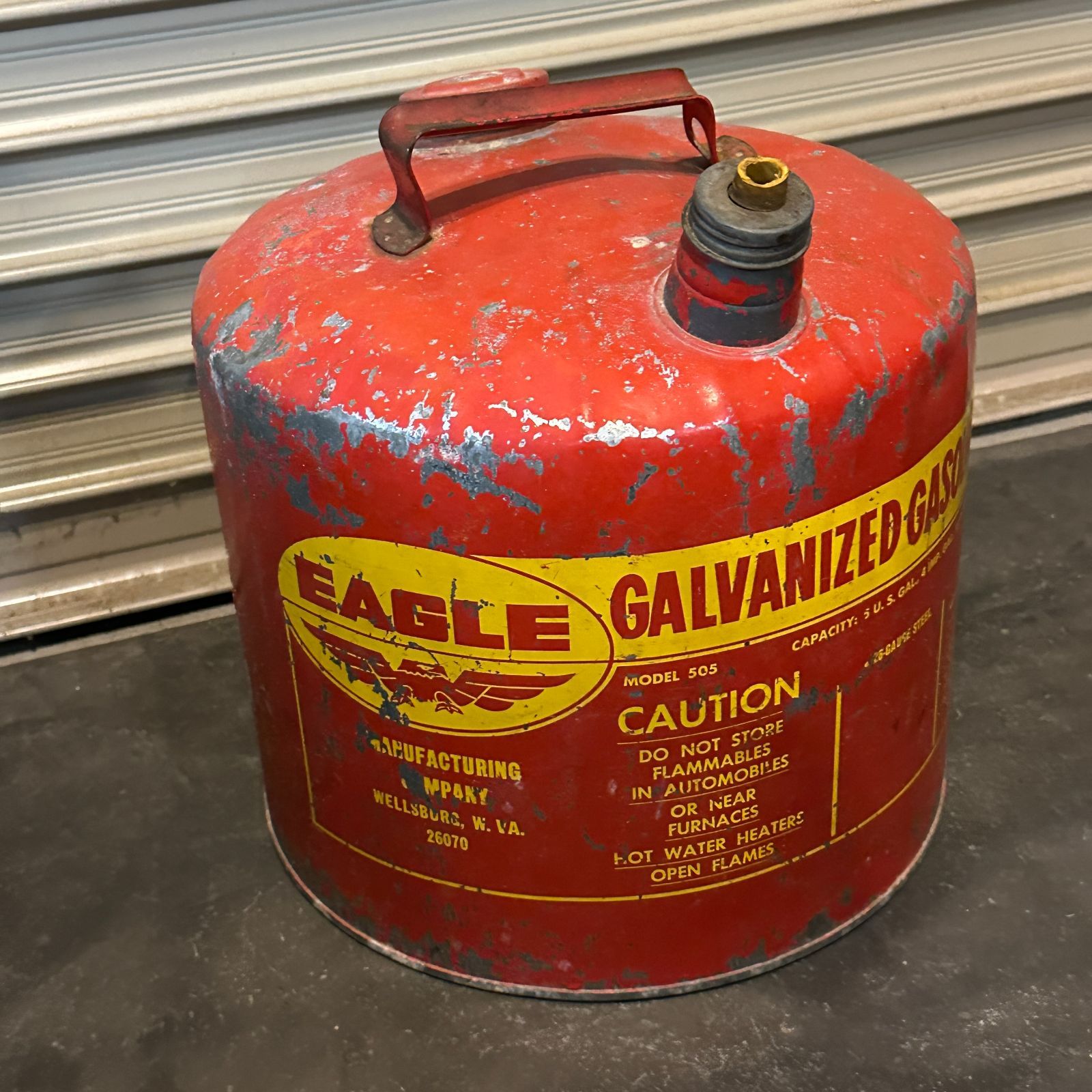 EAGLE製 ヴィンテージ ガルバナイズド ガソリン缶 オイル缶 5ガロン