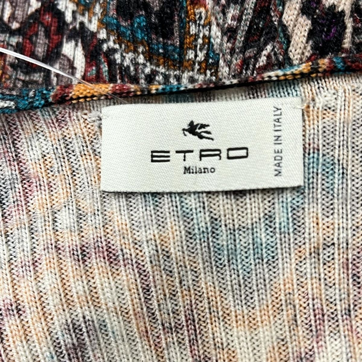 ETRO Etro エトロ　ロングワンピース　シルク　100% 長袖　ペイズリー 中古・古着通販】ETRO (エトロ) 総シルクペイズリーワンピース