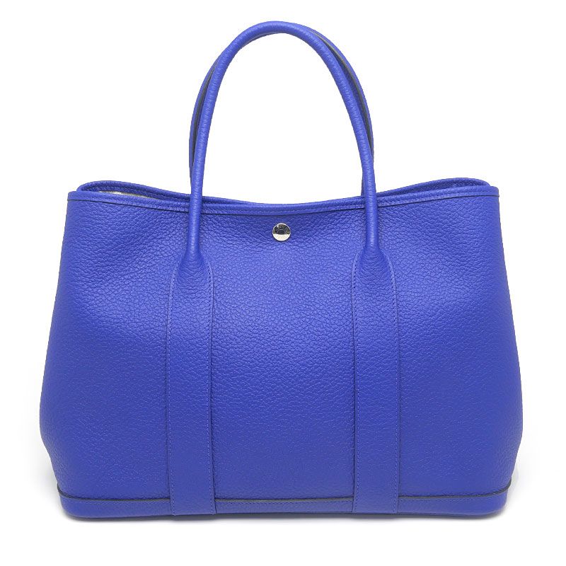 エルメス ガーデンパーティPM ブルー系 トートバッグ C刻印 2018年