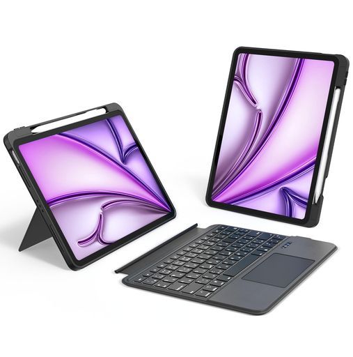 iPadAir 11インチM 3|M 2キーボードiPadAir第4|5世代10.9インチiPadPro第1|2|3|4世代分離式キーボード日本語配列超高精度トラックパッド付き横|縦置き脱着式Type-C充電式ペン収納