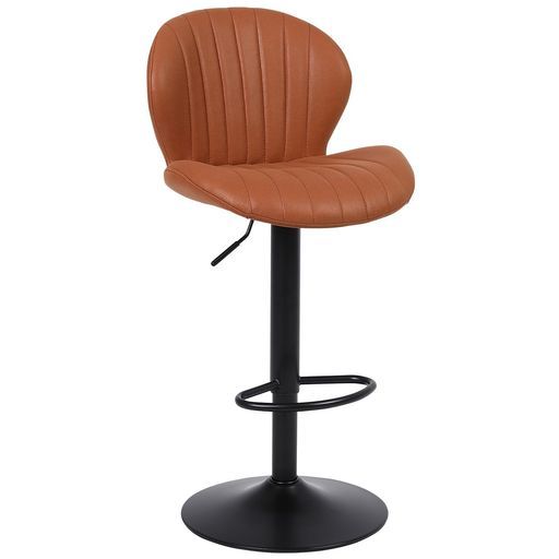 ralex-chairカウンターチェア1脚昇降式回転バー椅子スエード足置き背もたれハイチェアおしゃれバー カウンター キッチン用ブラウン 椅子 椅子 チェア 家具 インテリア